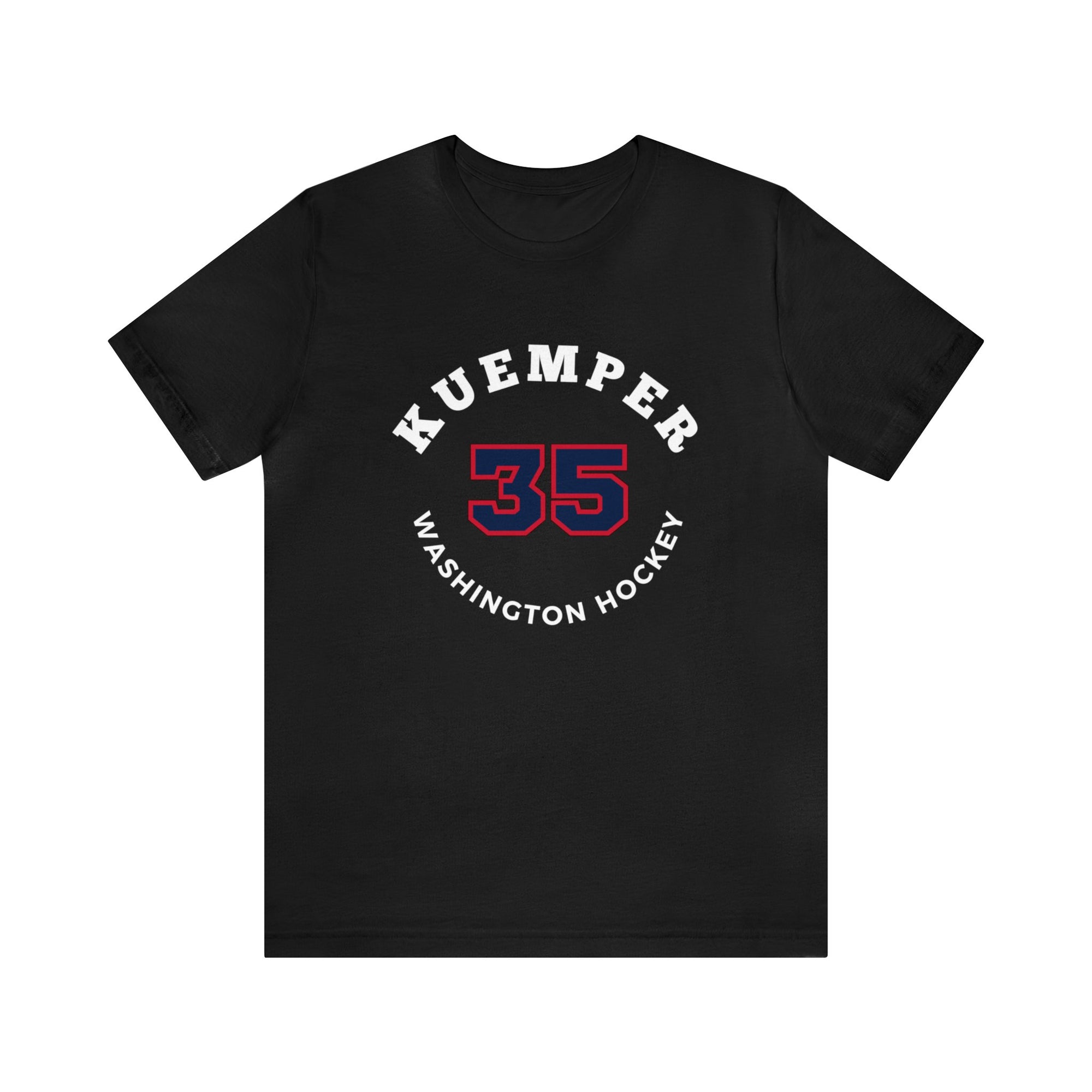 Kuemper 35 Washington Hockey Number Arch Design Unisex T-Shirt