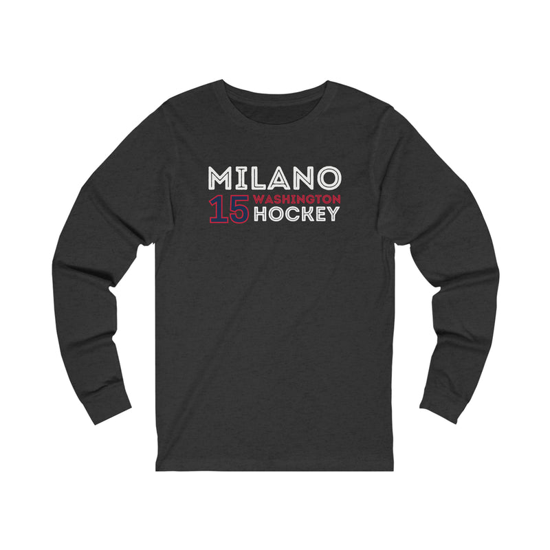 Milano 15 Washington Hockey Grafitti Wall Design Unisex Jersey Long Sleeve Shirt