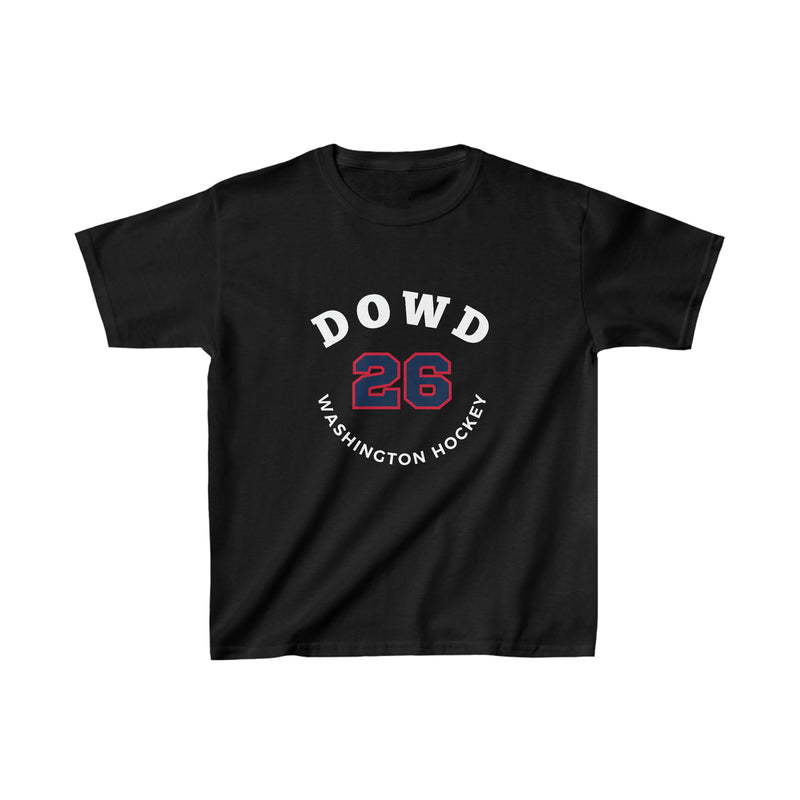 Dowd 26 Washington Hockey Number Arch Design Kids Tee