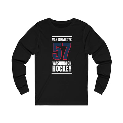 van Riemsdyk 57 Washington Hockey Navy Vertical Design Unisex Jersey Long Sleeve Shirt
