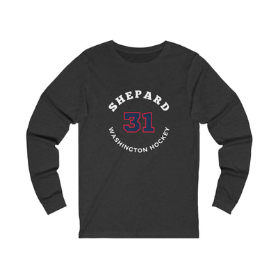 Shepard 31 Washington Hockey Number Arch Design Unisex Jersey Long Sleeve Shirt