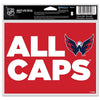 Washington Capitals "All Caps" Multi-Use Decal, 5x6 Inch