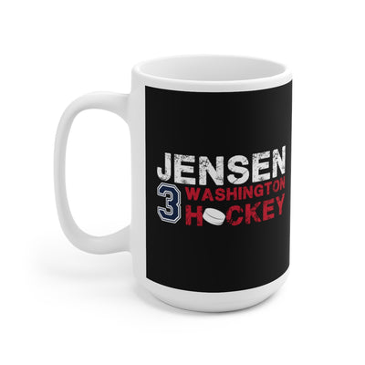 Jensen 3 Washington Hockey Ceramic Coffee Mug In Black, 15oz