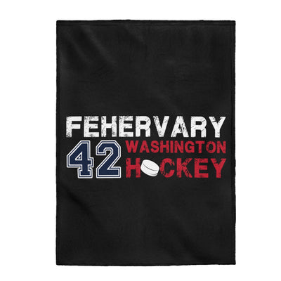 Fehervary 42 Washington Hockey Velveteen Plush Blanket