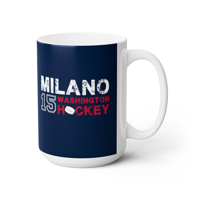 Milano 15 Washington Hockey Ceramic Coffee Mug In Navy, 15oz