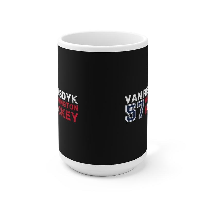 van Riemsdyk 57 Washington Hockey Ceramic Coffee Mug In Black, 15oz