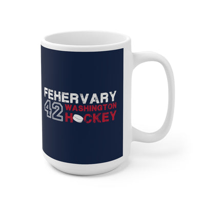 Fehervary 42 Washington Hockey Ceramic Coffee Mug In Navy, 15oz