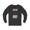 Carlson 74 Washington Hockey Navy Vertical Design Unisex Jersey Long Sleeve Shirt
