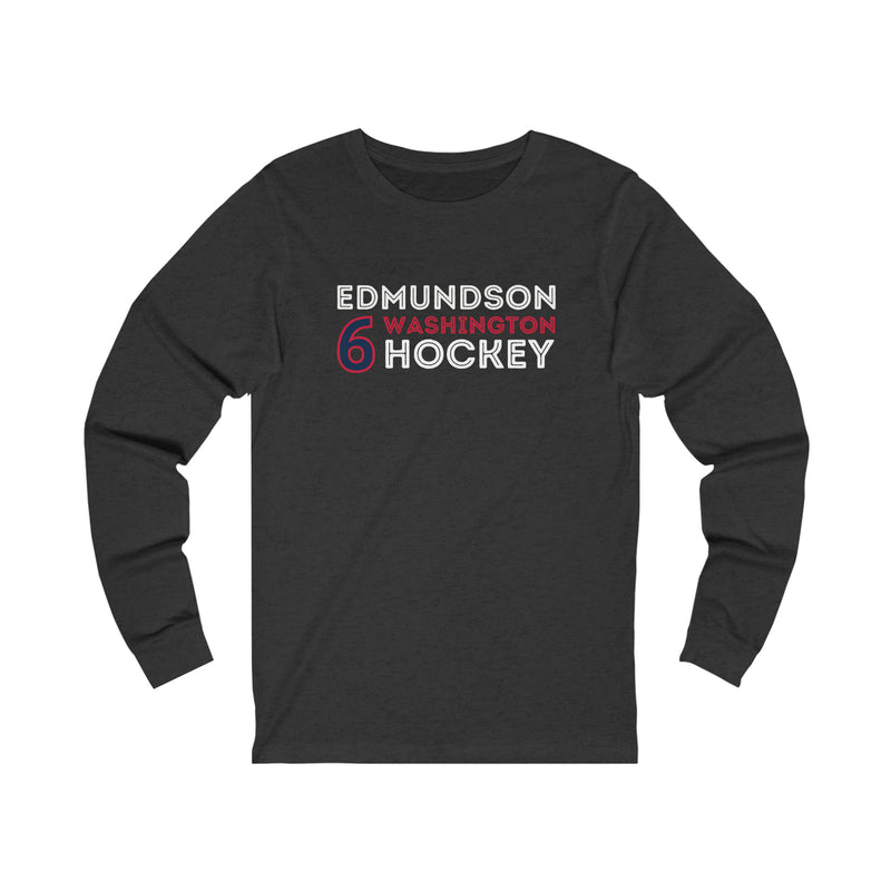 Edmundson 6 Washington Hockey Grafitti Wall Design Unisex Jersey Long Sleeve Shirt