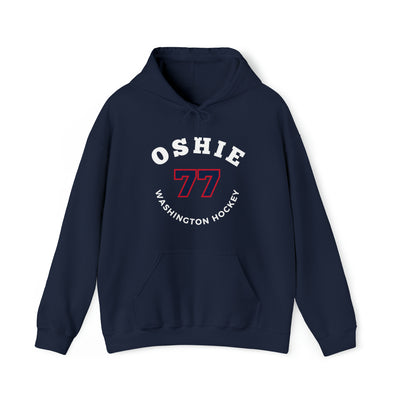 Oshie 77 Washington Hockey Number Arch Design Unisex Hooded Sweatshirt