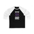Aube-Kubel 96 Washington Hockey Navy Vertical Design Unisex Tri-Blend 3/4 Sleeve Raglan Baseball Shirt
