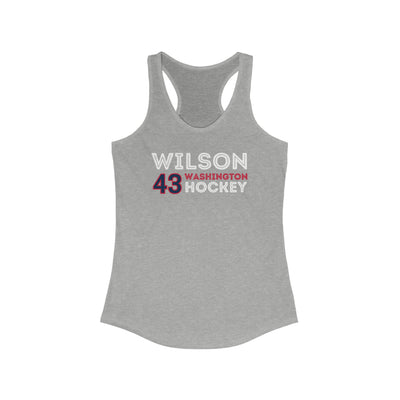 Wilson 43 Washington Hockey Grafitti Wall Design Women's Ideal Racerback Tank Top
