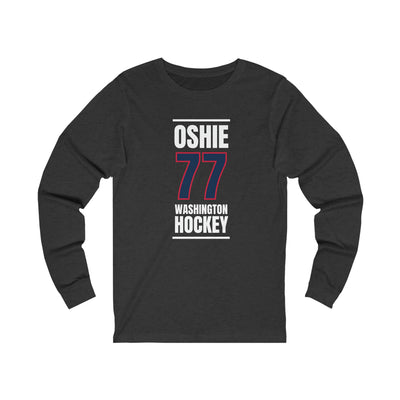 Oshie 77 Washington Hockey Navy Vertical Design Unisex Jersey Long Sleeve Shirt