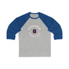 Ovechkin 8 Washington Hockey Number Arch Design Unisex Tri-Blend 3/4 Sleeve Raglan Baseball Shirt