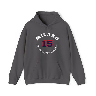 Milano 15 Washington Hockey Number Arch Design Unisex Hooded Sweatshirt