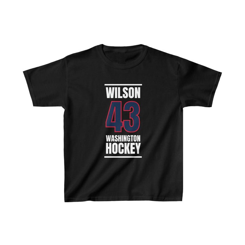 Wilson 43 Washington Hockey Navy Vertical Design Kids Tee