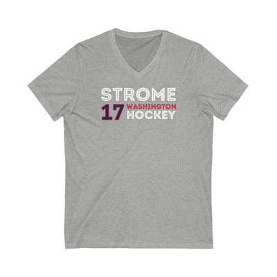 Strome 17 Washington Hockey Grafitti Wall Design Unisex V-Neck Tee