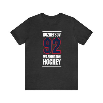 Kuznetsov 92 Washington Hockey Navy Vertical Design Unisex T-Shirt
