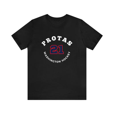 Protas 21 Washington Hockey Number Arch Design Unisex T-Shirt