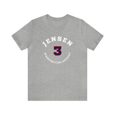 Jensen 3 Washington Hockey Number Arch Design Unisex T-Shirt
