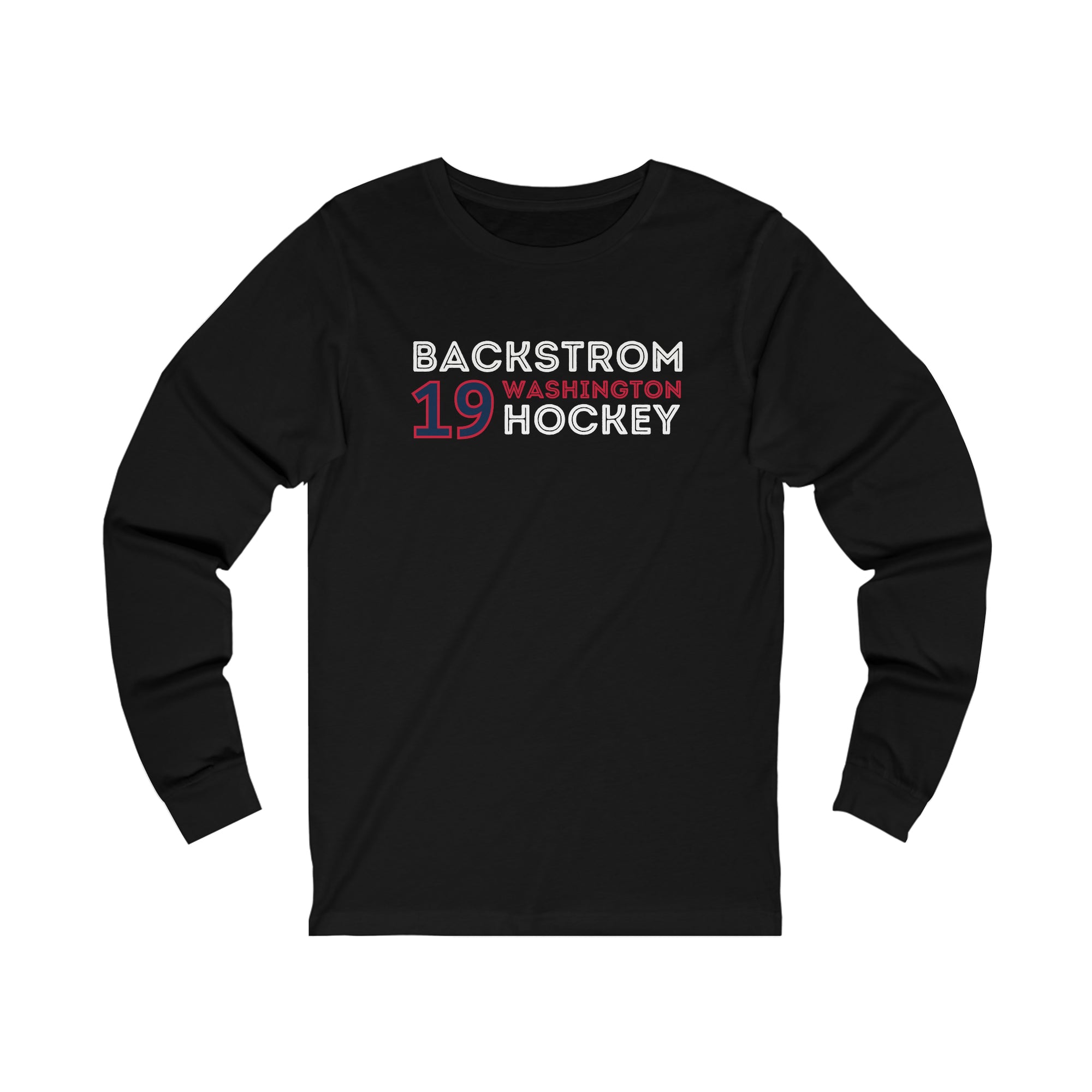 Backstrom 19 Washington Hockey Grafitti Wall Design Unisex Jersey Long Sleeve Shirt