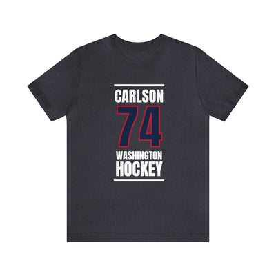 Carlson 74 Washington Hockey Navy Vertical Design Unisex T-Shirt
