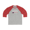 Dowd 26 Washington Hockey Grafitti Wall Design Unisex Tri-Blend 3/4 Sleeve Raglan Baseball Shirt