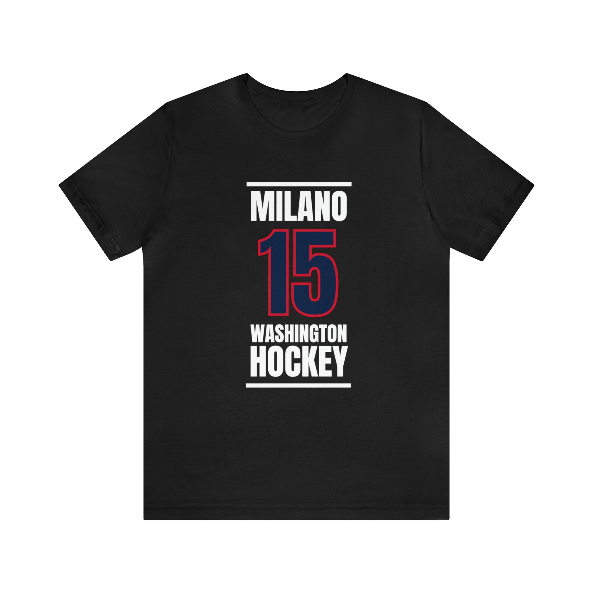 Milano 15 Washington Hockey Navy Vertical Design Unisex T-Shirt