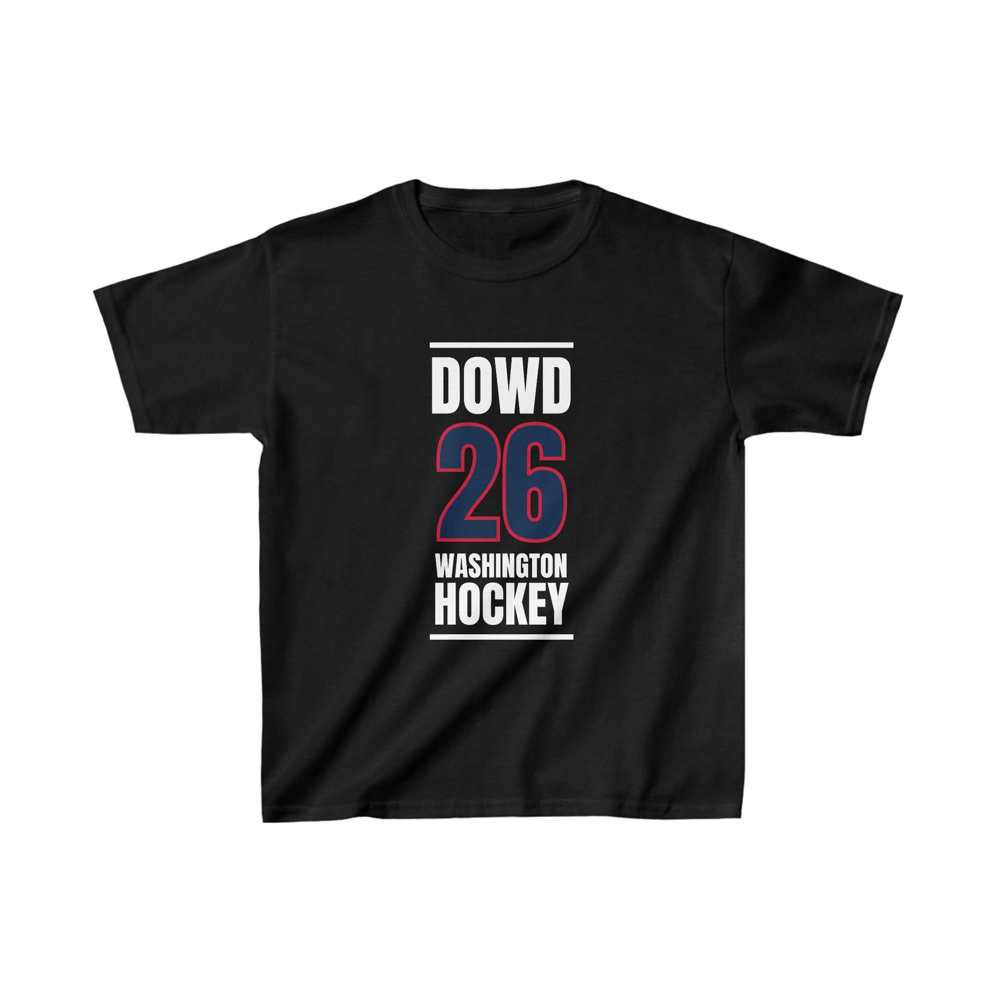 Dowd 26 Washington Hockey Navy Vertical Design Kids Tee