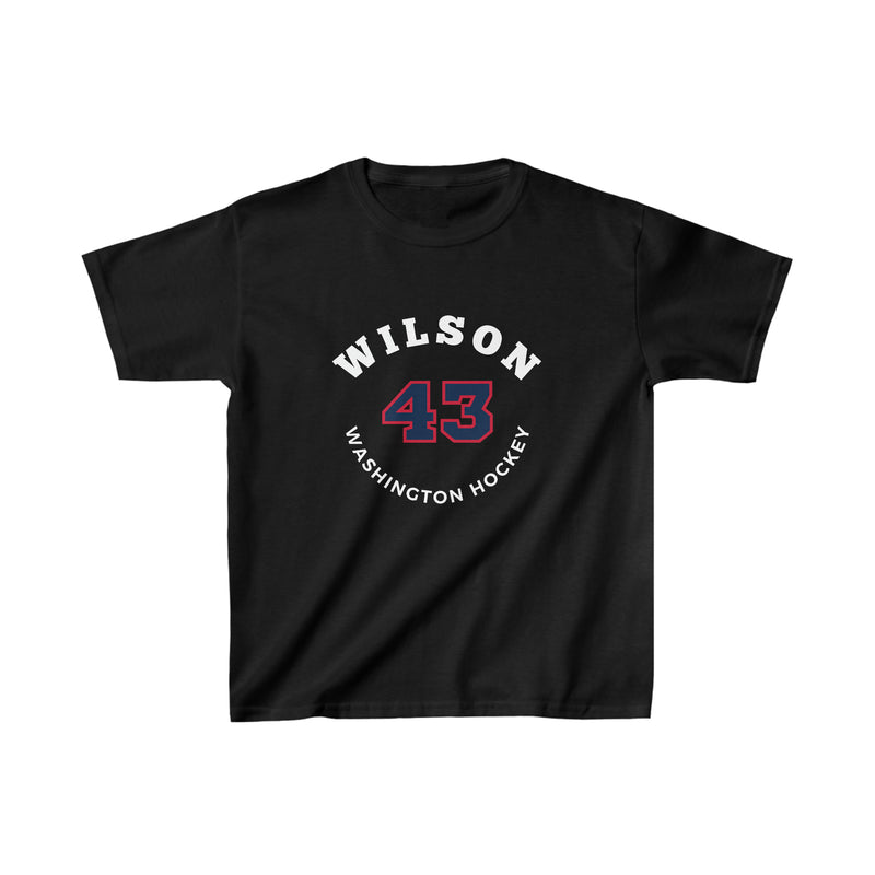 Wilson 43 Washington Hockey Number Arch Design Kids Tee