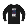 Mantha 39 Washington Hockey Navy Vertical Design Unisex Jersey Long Sleeve Shirt