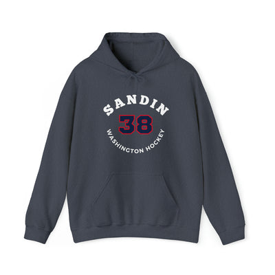 Sandin 38 Washington Hockey Number Arch Design Unisex Hooded Sweatshirt