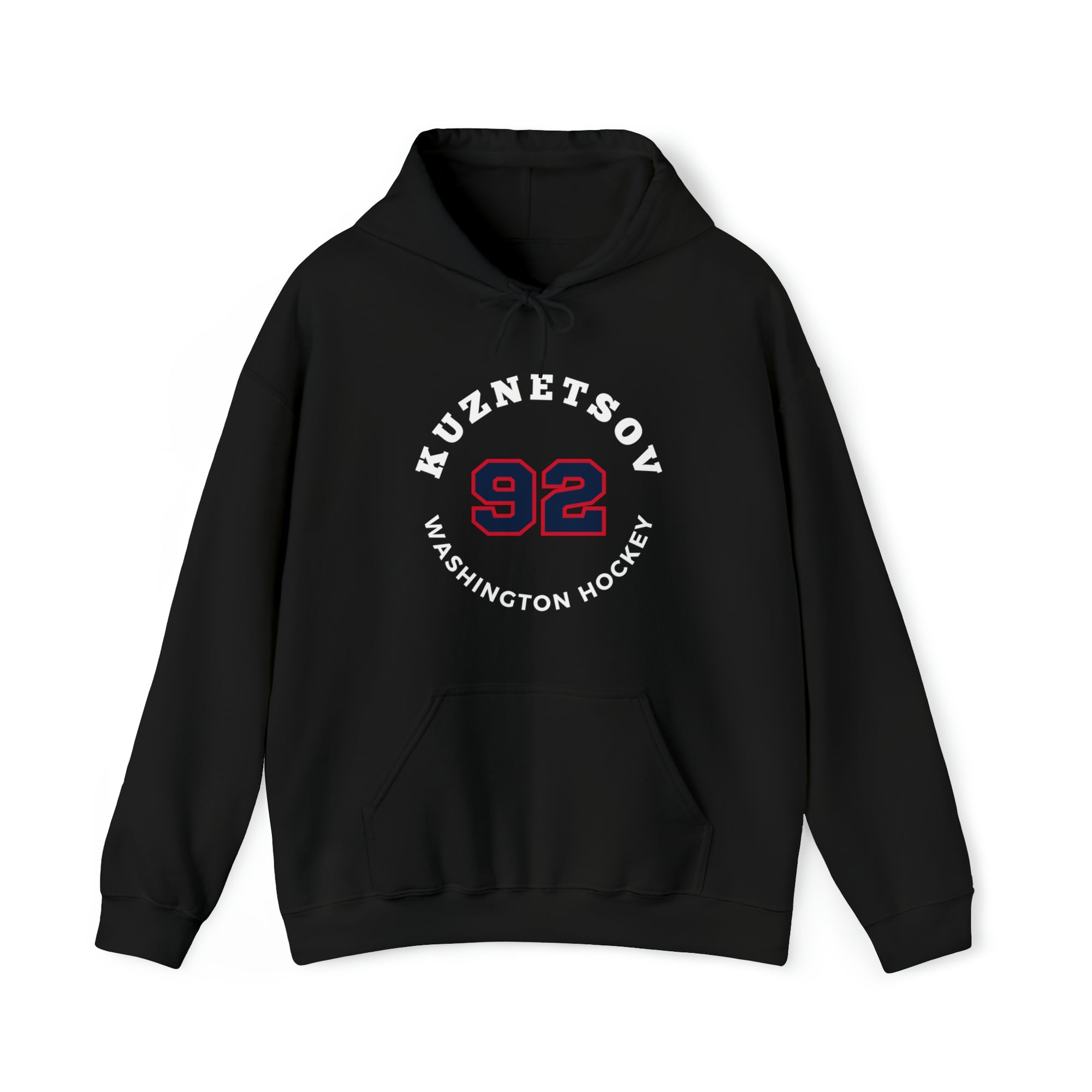 Kuznetsov 92 Washington Hockey Number Arch Design Unisex Hooded Sweatshirt