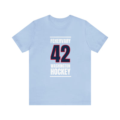 Fehervary 42 Washington Hockey Navy Vertical Design Unisex T-Shirt