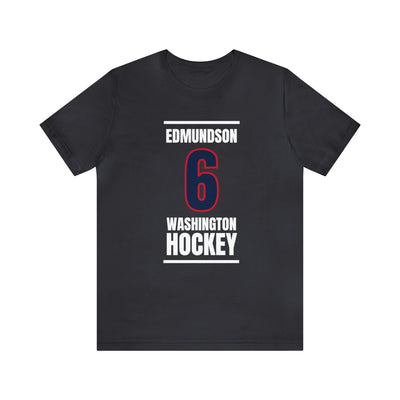 Edmundson 6 Washington Hockey Navy Vertical Design Unisex T-Shirt