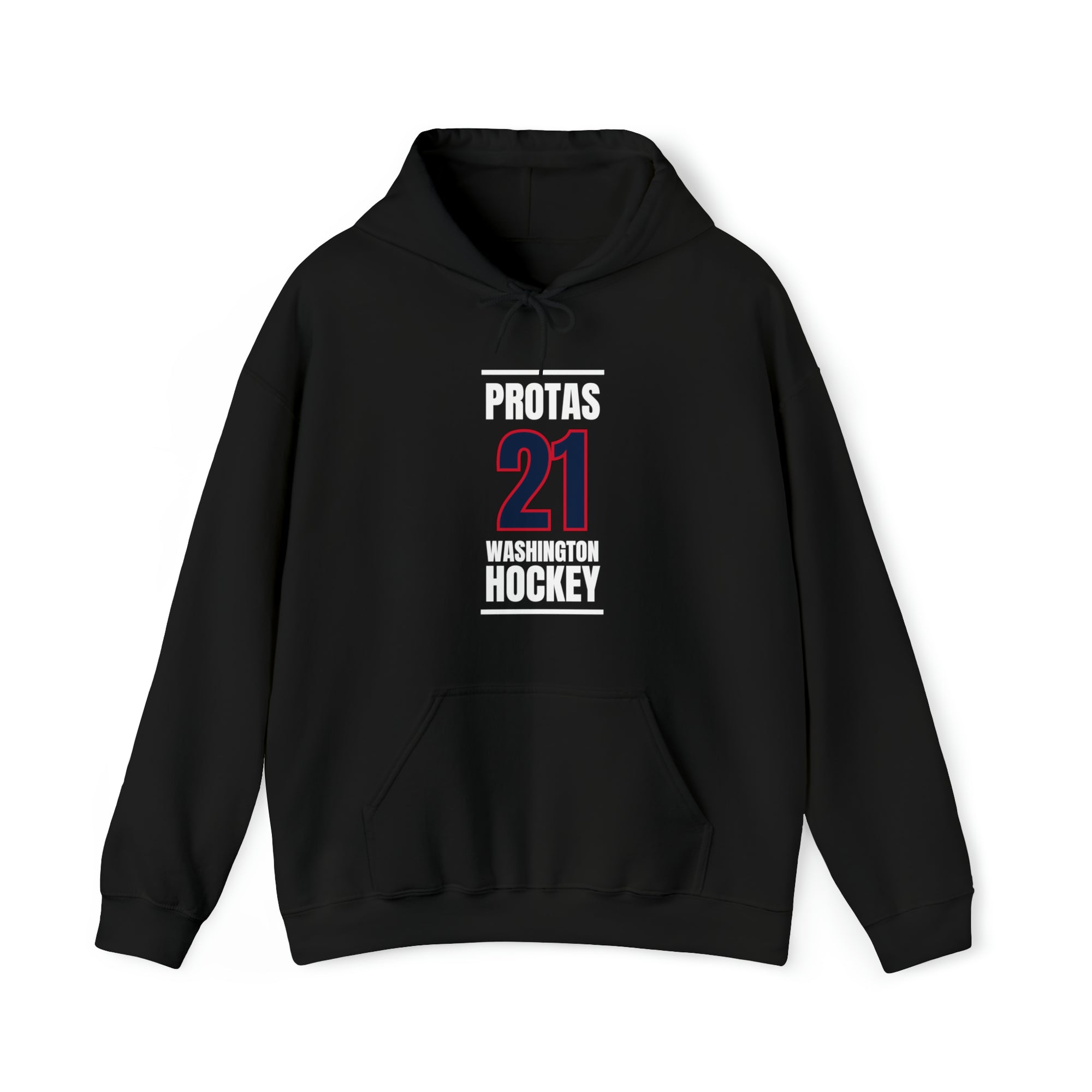 Protas 21 Washington Hockey Navy Vertical Design Unisex Hooded Sweatshirt