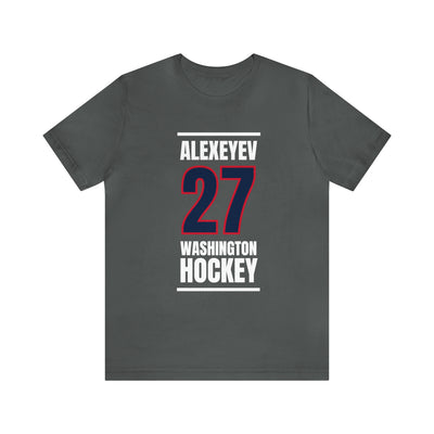 Alexeyev 27 Washington Hockey Navy Vertical Design Unisex T-Shirt