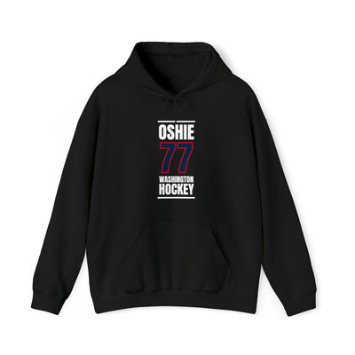 Oshie 77 Washington Hockey Navy Vertical Design Unisex Hooded Sweatshirt