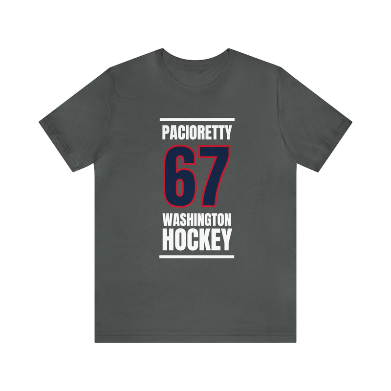 Pacioretty 67 Washington Hockey Navy Vertical Design Unisex T-Shirt