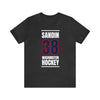 Sandin 38 Washington Hockey Navy Vertical Design Unisex T-Shirt