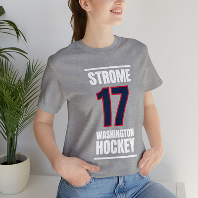 Strome 17 Washington Hockey Navy Vertical Design Unisex T-Shirt