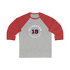 Backstrom 19 Washington Hockey Number Arch Design Unisex Tri-Blend 3/4 Sleeve Raglan Baseball Shirt