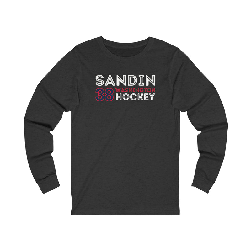 Sandin 38 Washington Hockey Grafitti Wall Design Unisex Jersey Long Sleeve Shirt