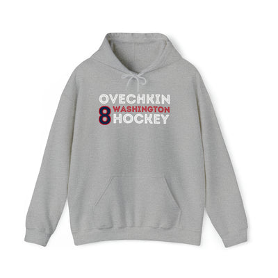 Ovechkin 8 Washington Hockey Grafitti Wall Design Unisex Hooded Sweatshirt