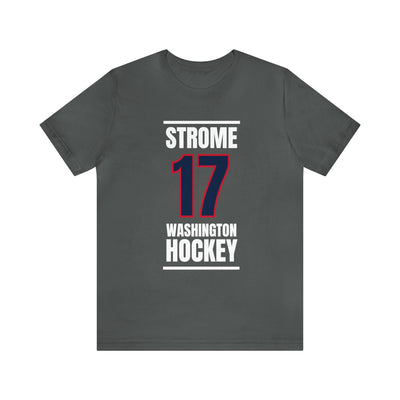 Strome 17 Washington Hockey Navy Vertical Design Unisex T-Shirt
