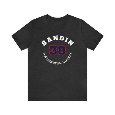 Sandin 38 Washington Hockey Number Arch Design Unisex T-Shirt