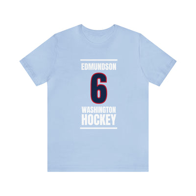 Edmundson 6 Washington Hockey Navy Vertical Design Unisex T-Shirt