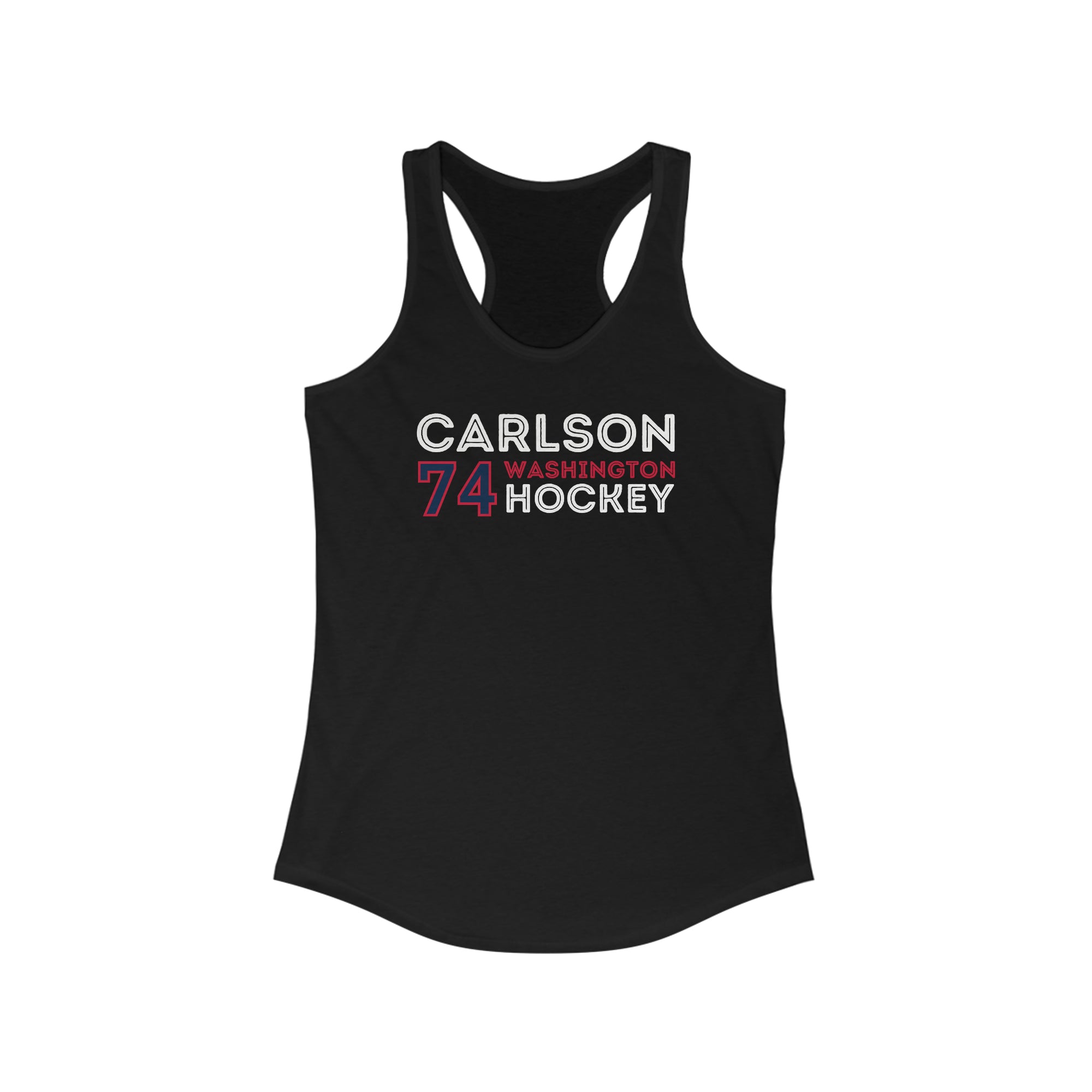 Carlson 74 Washington Hockey Grafitti Wall Design Women's Ideal Racerback Tank Top