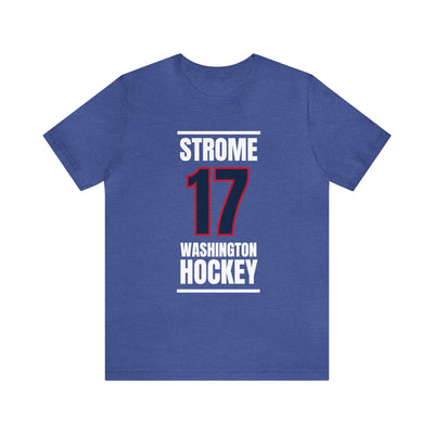 Strome 17 Washington Hockey Navy Vertical Design Unisex T-Shirt