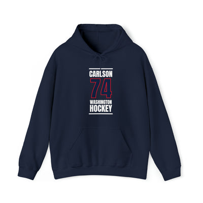 Carlson 74 Washington Hockey Navy Vertical Design Unisex Hooded Sweatshirt